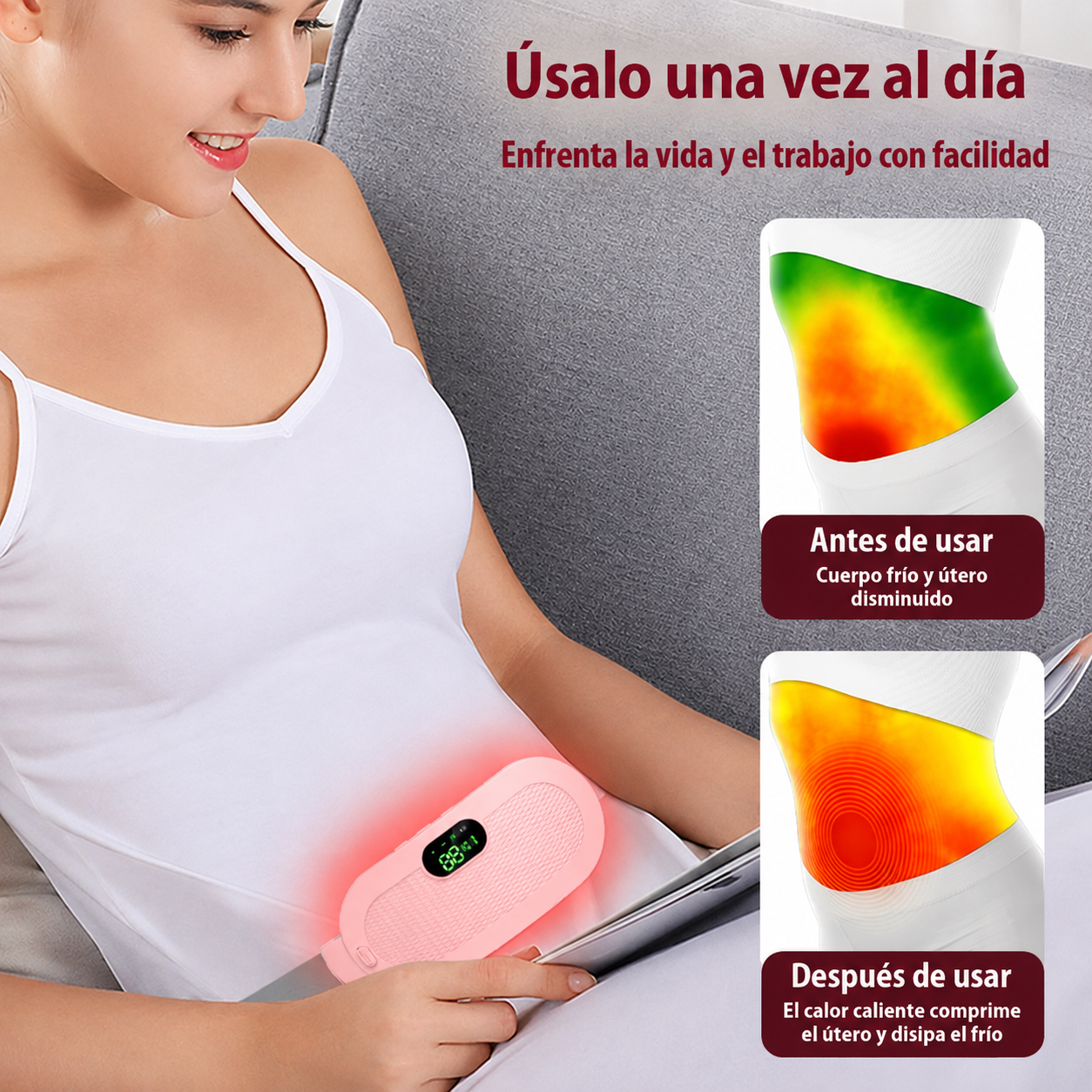 Cinturon Para Cólicos Termico Masajeador