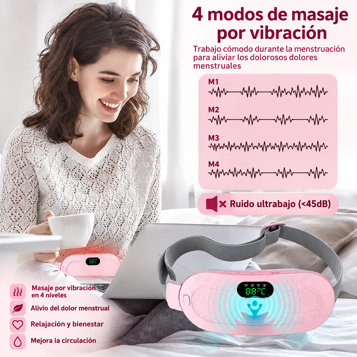 Cinturon Para Cólicos Termico Masajeador